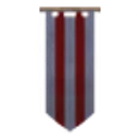 White and Red Striped Banner icon