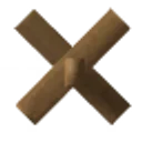 Wood Roof Cross 45° icon