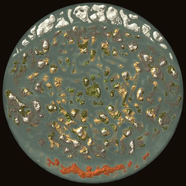 World map of Valheim seed 0TCnQjPVZG: biomes and coastlines