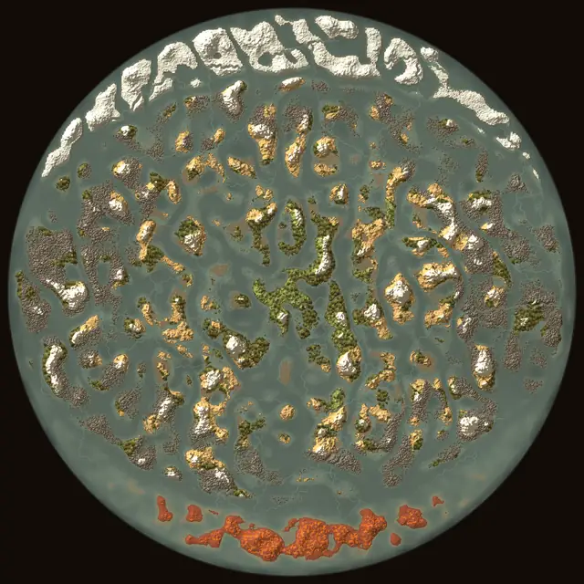 World map of Valheim seed 3BE9nj5sPb: biomes and coastlines
