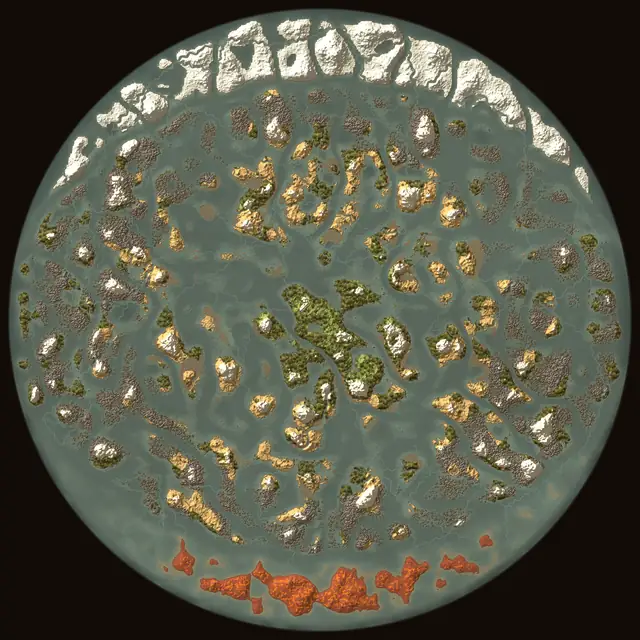 World map of Valheim seed ESybf8NFnp: biomes and coastlines