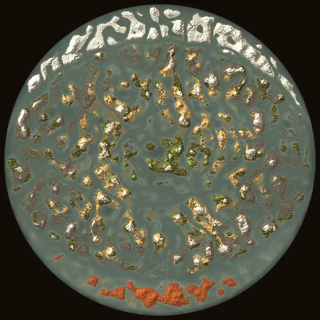 World map of Valheim seed FJzgKiUQpF: biomes and coastlines