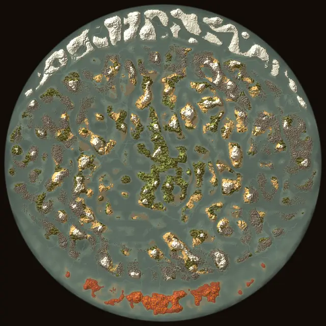 World map of Valheim seed GhRAvMPRix: biomes and coastlines
