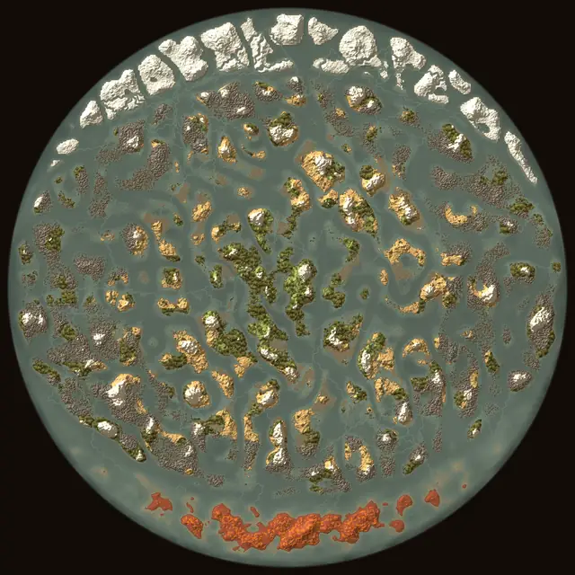 World map of Valheim seed QArRF4HiQE: biomes and coastlines