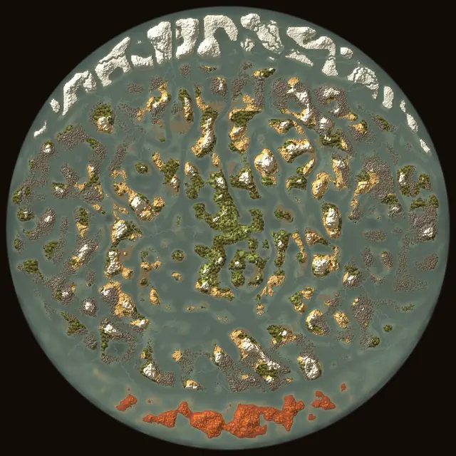 World map of Valheim seed RkRStcbEt9: biomes and coastlines