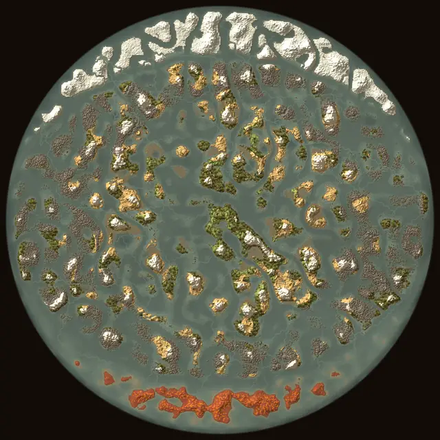 World map of Valheim seed ZXLUReyZ36: biomes and coastlines
