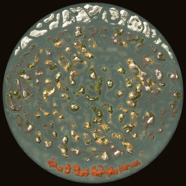 World map of Valheim seed eLeIsZAbhu: biomes and coastlines