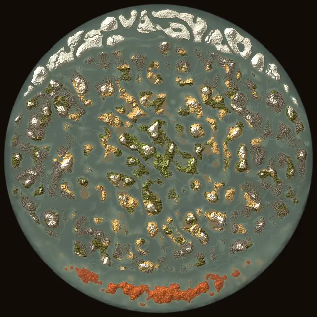 World map of Valheim seed ej4BJb4Fvs: biomes and coastlines