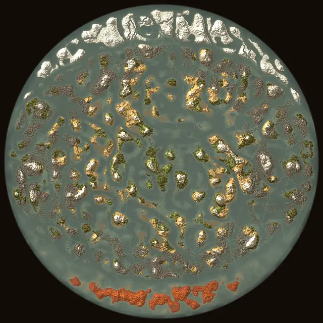 World map of Valheim seed fIEjfuLfvN: biomes and coastlines
