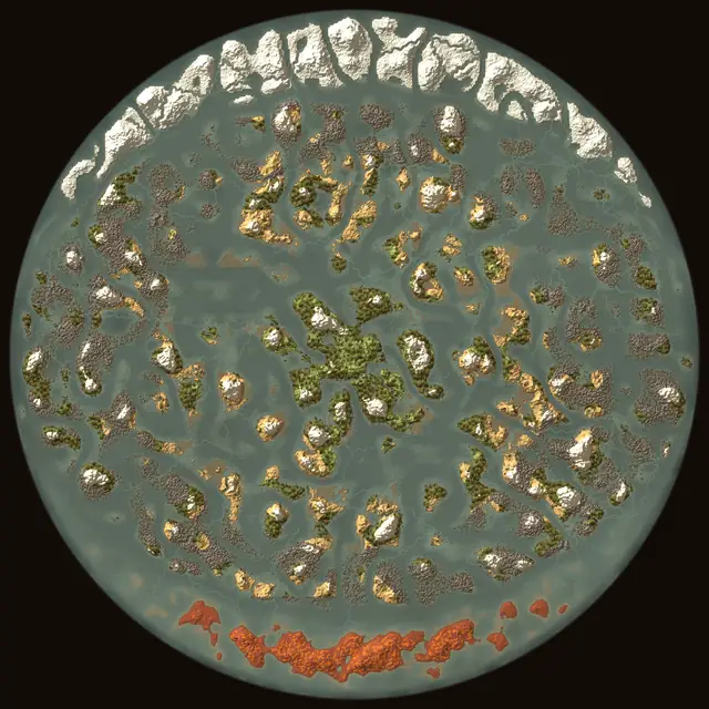 World map of Valheim seed hltuKXua8E: biomes and coastlines