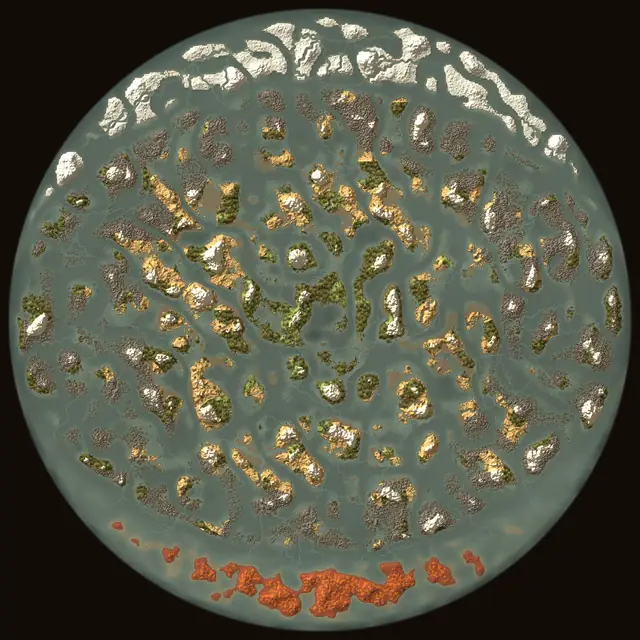 World map of Valheim seed kS23z5Er5m: biomes and coastlines