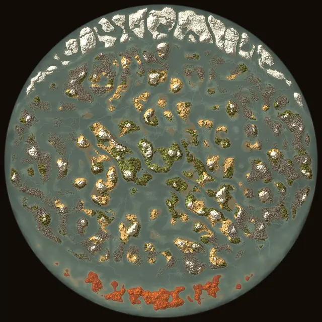 World map of Valheim seed ldXIQ0KeNv: biomes and coastlines