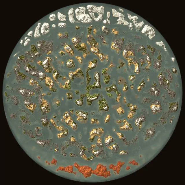 World map of Valheim seed pvBrM73HkV: biomes and coastlines