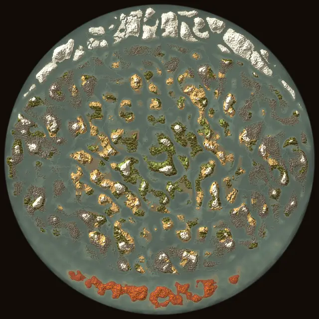 World map of Valheim seed sFZl9NMusa: biomes and coastlines