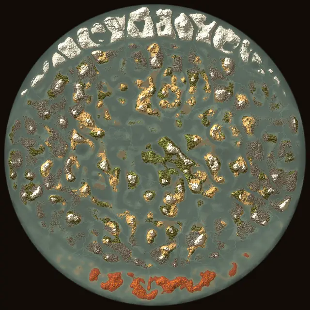 World map of Valheim seed uARRNhsMsT: biomes and coastlines