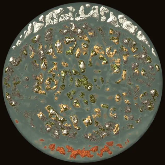 World map of Valheim seed ysjQKIFeS2: biomes and coastlines