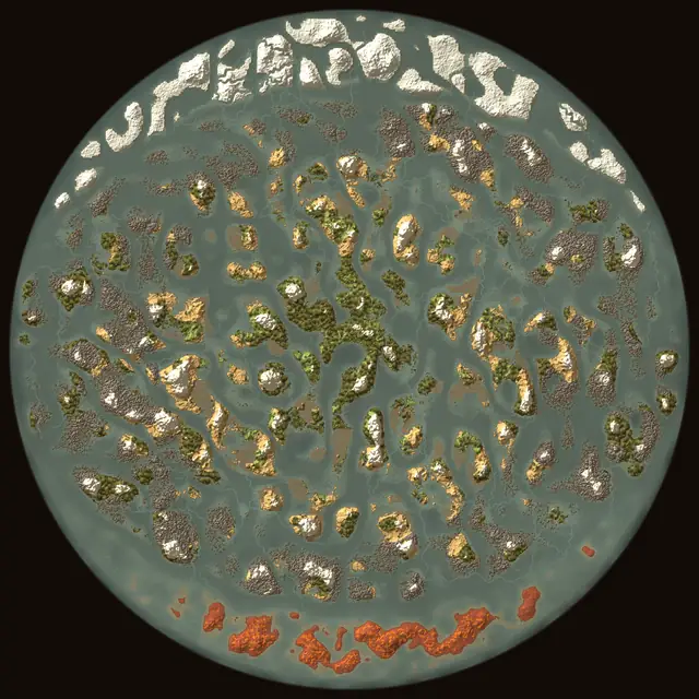 World map of Valheim seed yzDnVqLxZB: biomes and coastlines