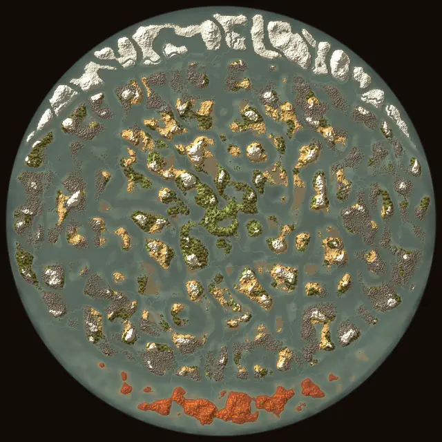 World map of Valheim seed zzMbDDi492: biomes and coastlines
